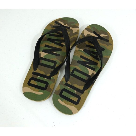 Old Navy Camouflage Flip Flops Men’s Size 11 Camo Print Summer Sandals - Picture 1 of 4